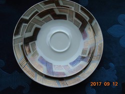 Fekete-ó-arany art-deco-tányérok-arannyal jelzett-számozott-19,5-15 cm