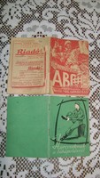 Katonai füzet - két darab - Légoltalmi ABC 1919, Harcosoknak...1963
