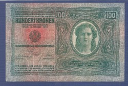 100 Korona 1912  aUNC  Vastag papíron DÖ