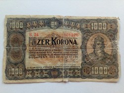 1923-as 1000 korona VG