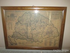 Nagy Magyarország Borászati Térképe  74,5 x 54 cm.