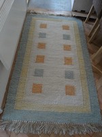 Gyapjú szőnyeg, futó, kézi, modern mintával, 170 x 90 cm