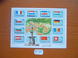 2 FORINT 11 DB 1977 EURÓPAI VÍZI ÚTJAI DUNA-MAJNA-RAJNA POSTA-TISZTA BLOKK D39