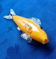 Muranoi sárga hal 80 éves nagyon szép hibátlan !