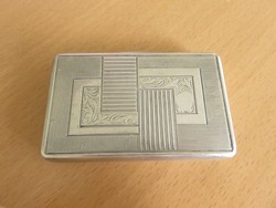 Magyar ezüst Art-deco szelence, cigaretta tárca