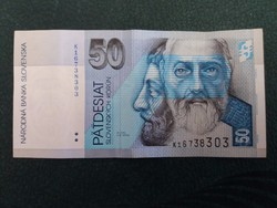 Szlovák 50 korona 2002, ropogós papír.