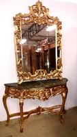 ​Barokk konzolasztal tükörrel
