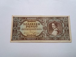Százezer  Pengő 1945-ös bankjegy!