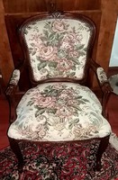 Régi Barokk Gobelin karosszék fotel szék