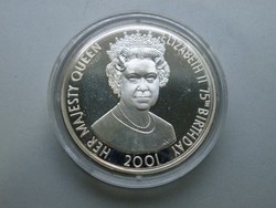 Ap 538 - 2001 ezüst 50 pence Tristan da Cunha tükörveret
