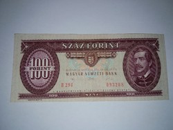 100 Forint 1992-es,erősen elcsuszott elő és hátlapi nyomat !