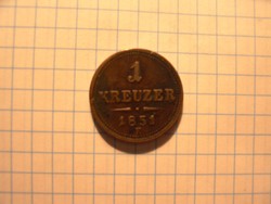  Ritka 1 Kreuzer 1851   "E "!!