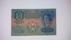20 korona 1913 -as  nagyon szép ropogós  bankjegy!
