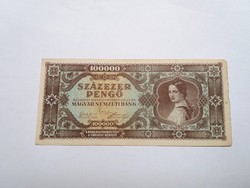 Százezer  Pengő 1945-ös bankjegy!