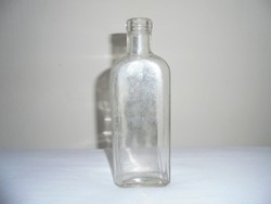 Antik gyógyszertári gyógyszeres üveg palack - pincetok jellegű