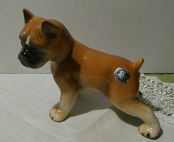 Német,nagyobb méretű,  minőségi porcelán, boxer kutyus
