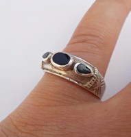 Onix köves mexikói ezüst gyűrű