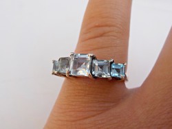 Akvamarin köves ezüst gyűrű