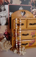 Édesvízi gyöngy nyaklánc, 8-9 mm-es barokk gyöngyökből, többszínű, AAA