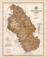Csík (Csik) vármegye térkép 1896 I., eredeti, megye, Gönczy Pál, Nagy - Magyarország, antik, régi