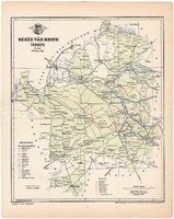 Békés vármegye térkép 1896 I., eredeti, megye, Gönczy Pál, Nagy - Magyarország, antik, régi