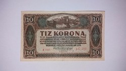 10 korona 1920 -as ,használt   bankjegy!