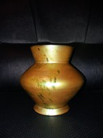 Zsolnay eozin arany-zöld labradoros váza