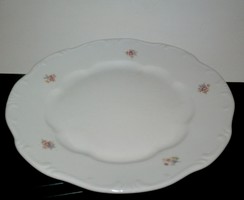 Antik Zsolnay lapos tányér, 5 csokros