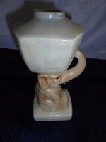 Elefánt figurás Csehszlovák porcelán váza