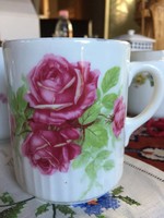Hófehér Zsolnay rózsás csésze