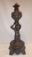 Antik lámpatest sellő lány szoborral 51 cm