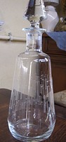 Metszett üveg  palack butella