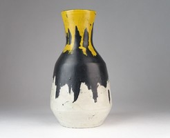 0O422 Régi hibátlan Gorka Lívia kerámia váza 18 cm