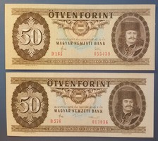 50 Forint 1983 + 1986 - UNC