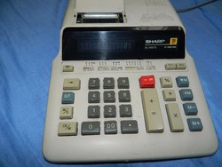 Sharp EL-26076 retro elektromos szalagos számológép