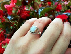 Egyedi tervezésű valódi holdkő 925 ezüst gyűrű