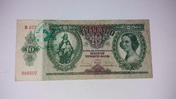 10 Pengő 1936-os,Városi Pártvezető Sopron , szép ropogós  bankjegy!