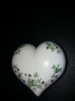 Hollóházi Szív alakú porcelán bonbonier