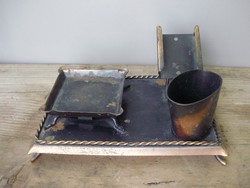Antik réz asztali dohányzó készlet