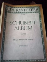 Old sheet music - Schubert album band i. Mezzo soprano or baritone edition peters no. 20B