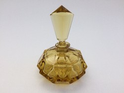 Art deco régi parfümös üveg díszüveg piperekellék 14 cm