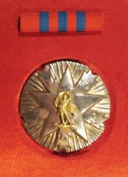 Yugoslavia Orden zasluge za narod sa srebrnom zvezdom. Ag  ezüst kitüntetés