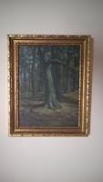 Barabás Gizella: erdőben festmény