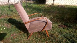 Retro 60-as évekbeli Csehszlovák Jindrich Halabala design fotel