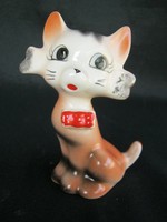 Cica macska porcelán figura