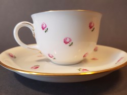 Szépséges Augarten Wien bécsi rózsás lehelet finom, vékony porcelán mokkás csésze