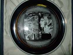 CSAK MA ! Hollóházi porcelán Szász Endre  tányér Napfény, 20 cm.