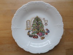Hutschenreuther Bavaria Baronesse karácsonyi mintájú témájú tányér lapostányér