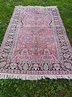 Kashmir indiai kézi csomózású selyem szőnyeg.M:150x95cm