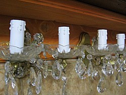 Régi Mária Terézia  dupla falikar pár  kristály falikar párban